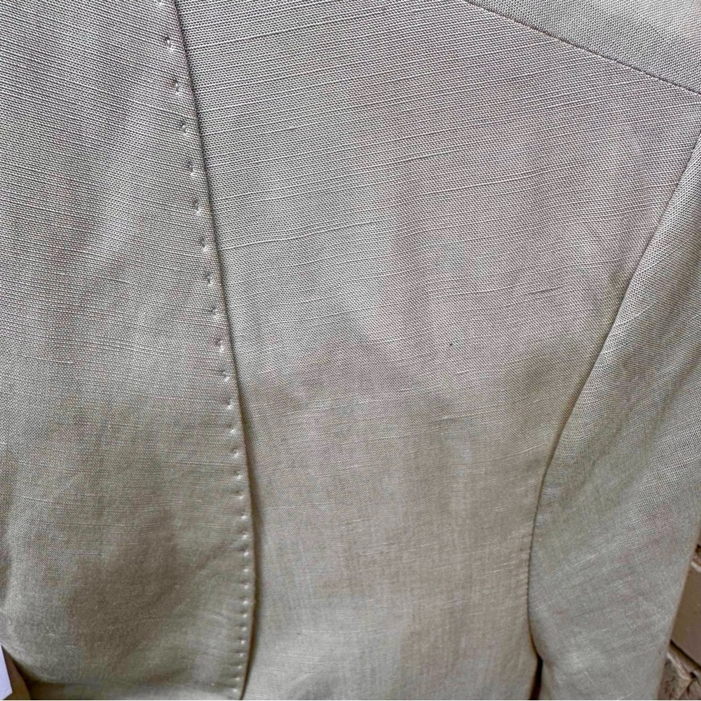 JELOME LA VIE Pistachio Green  Linen Double Breasted Oversized Blazer  Small - Picture 4 of 9